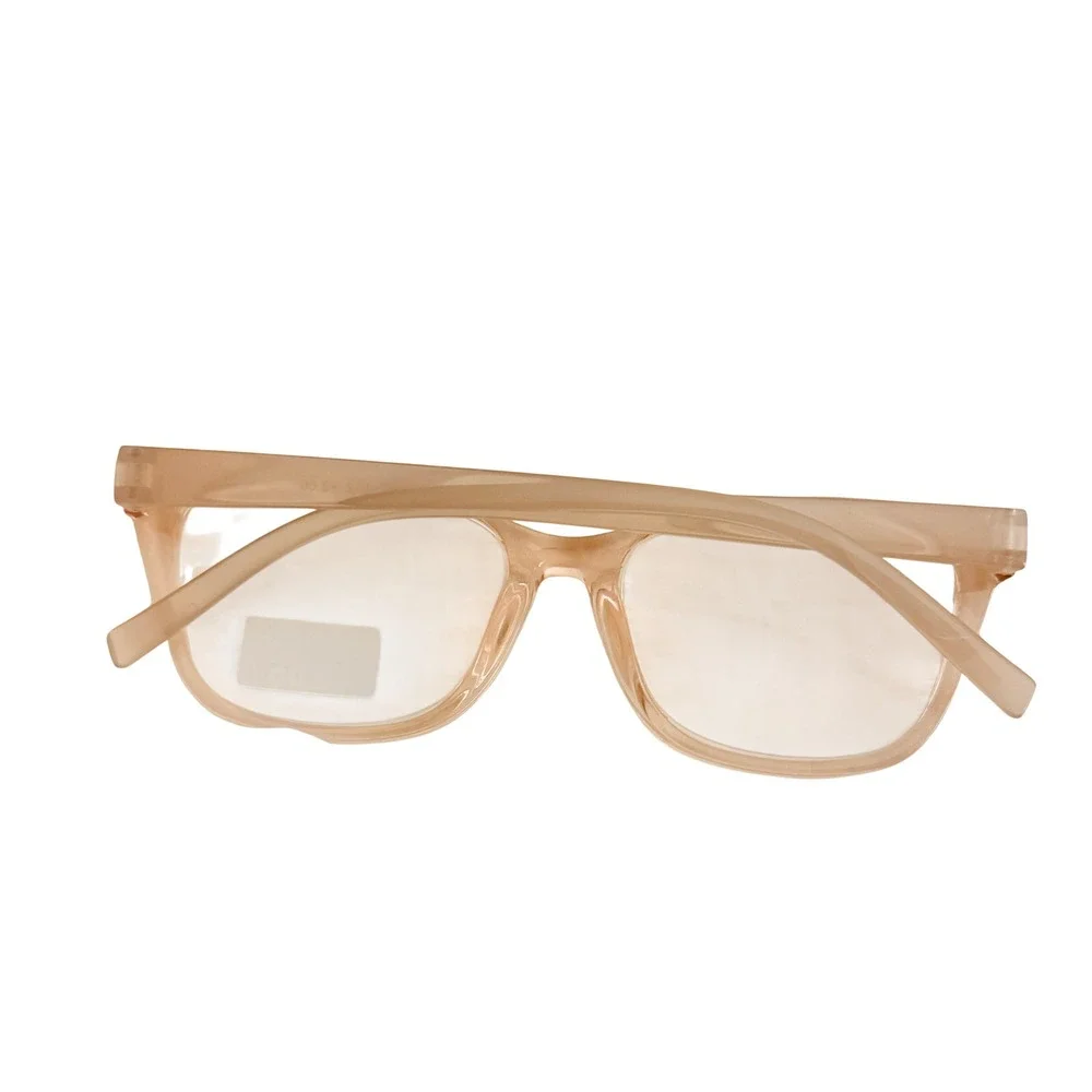 Jones New York Women Reading Glasses +2.00 Peach Translucent Square Frame JNY017